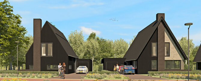 Energiezuinige woning met ruime tuin en duurzame architectuur.